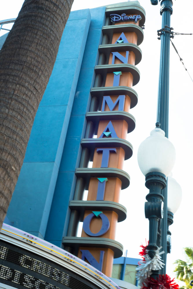 Animation Courtyard -Entrance Neon Sign in Disneyland