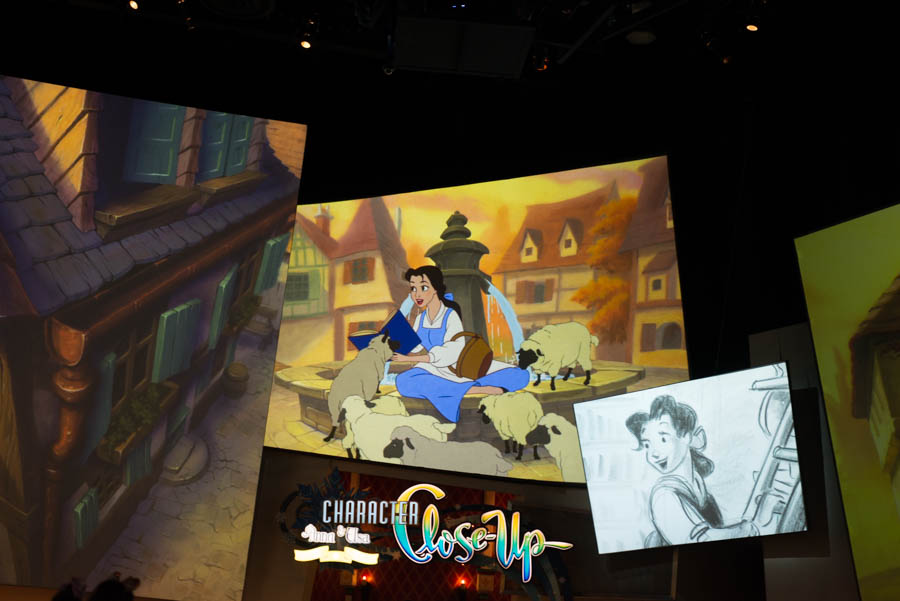 Beauty and the Beast Projected at Animation Courtyard in Disneyland