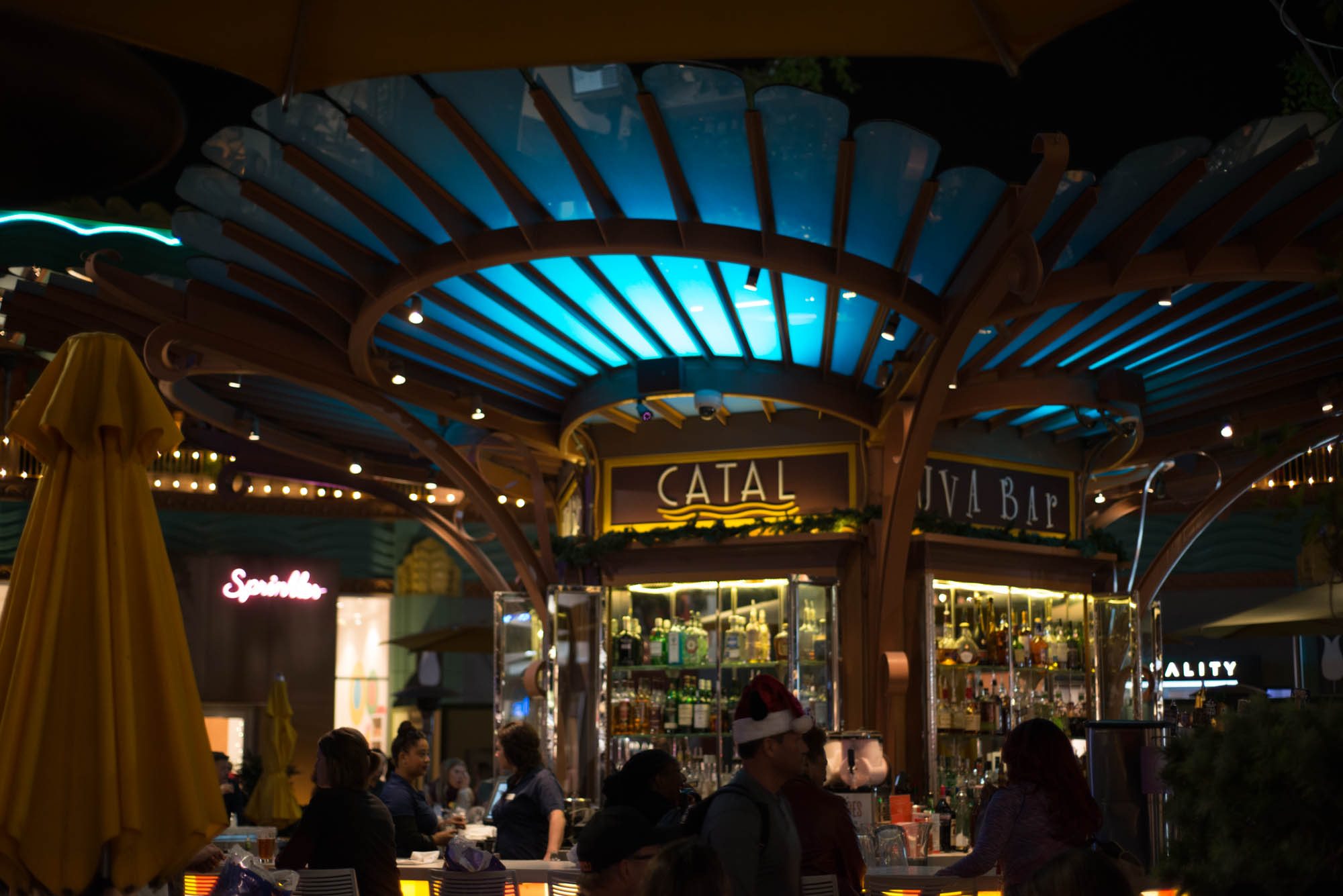 Bustling Uva Bar at Catal Restaurant in Downtown Disney - Nightlife at Disneyland