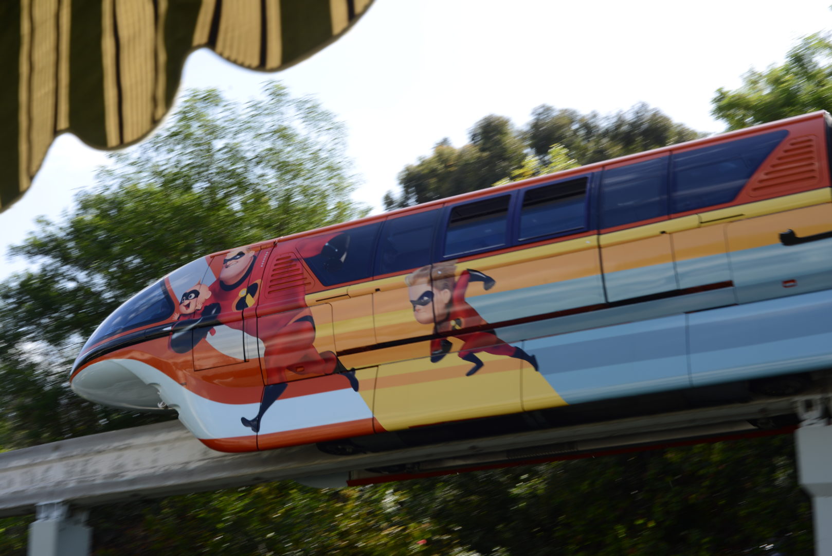 Incredibles Monorail at Disneyland's Pixar Fest