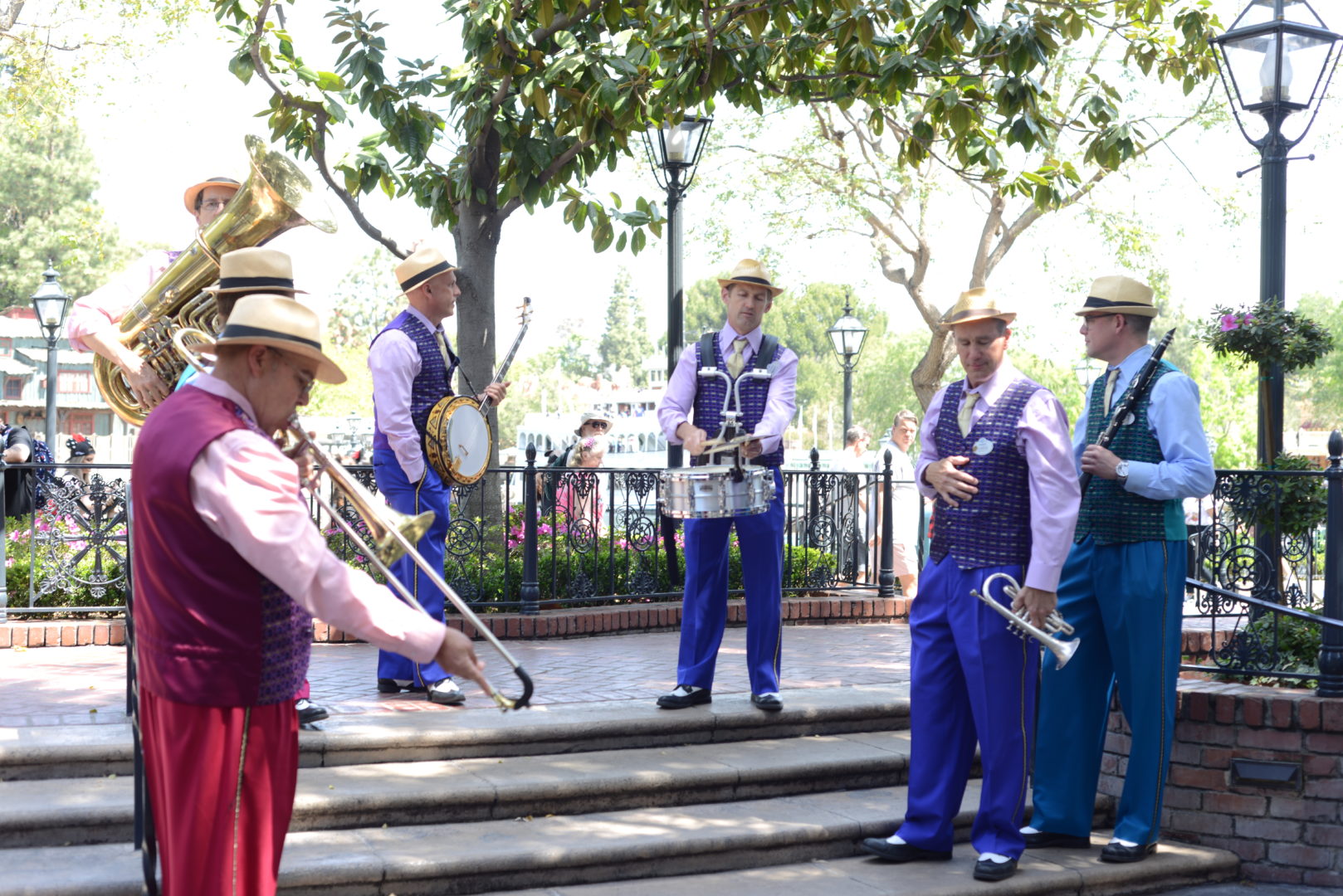 Jambalaya Jazz Band playing in New Orleans Square at Disneyland