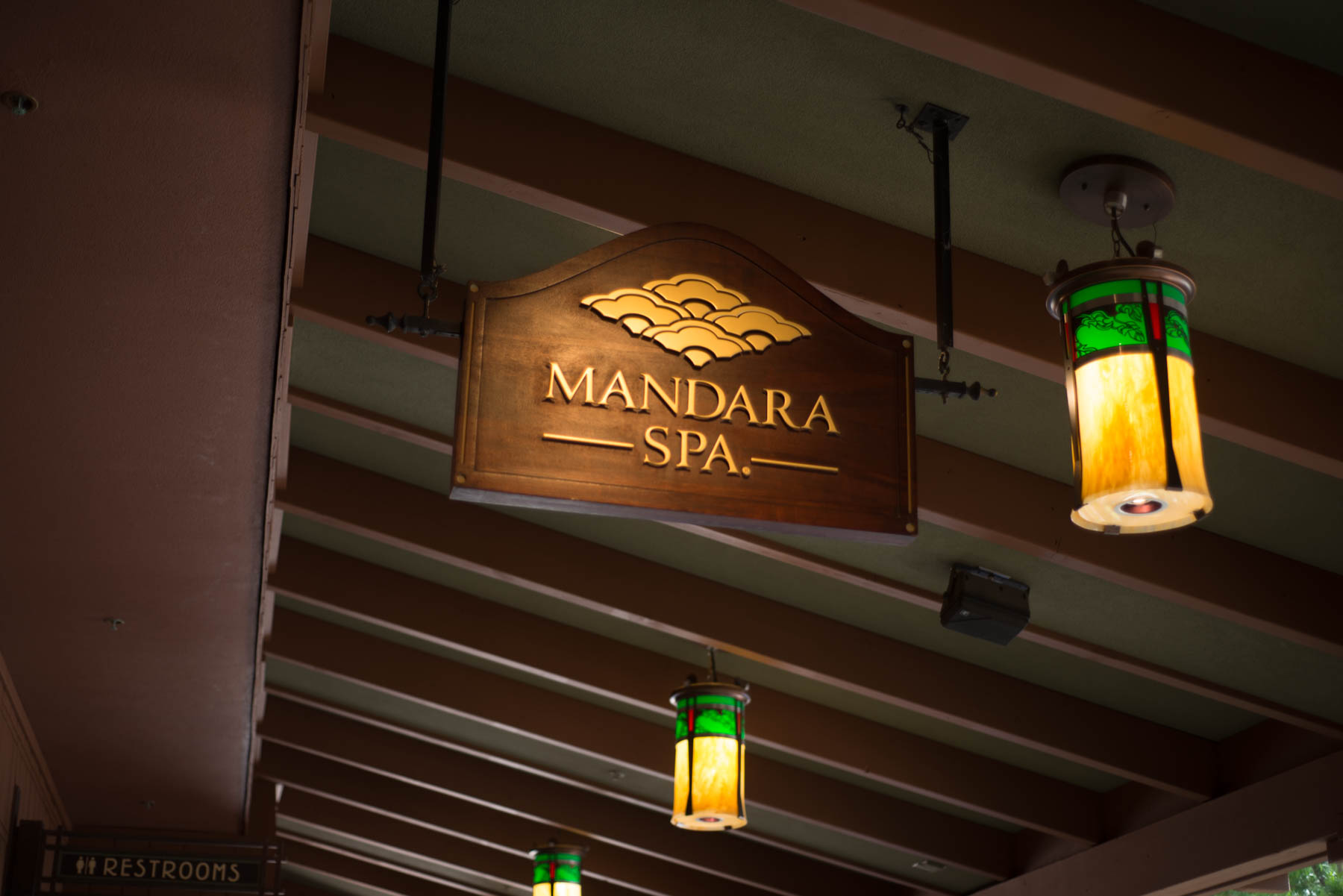 Mandara Spa Sign at the Grand Californian Hotel -Disneyland Hotel Activities for Adults