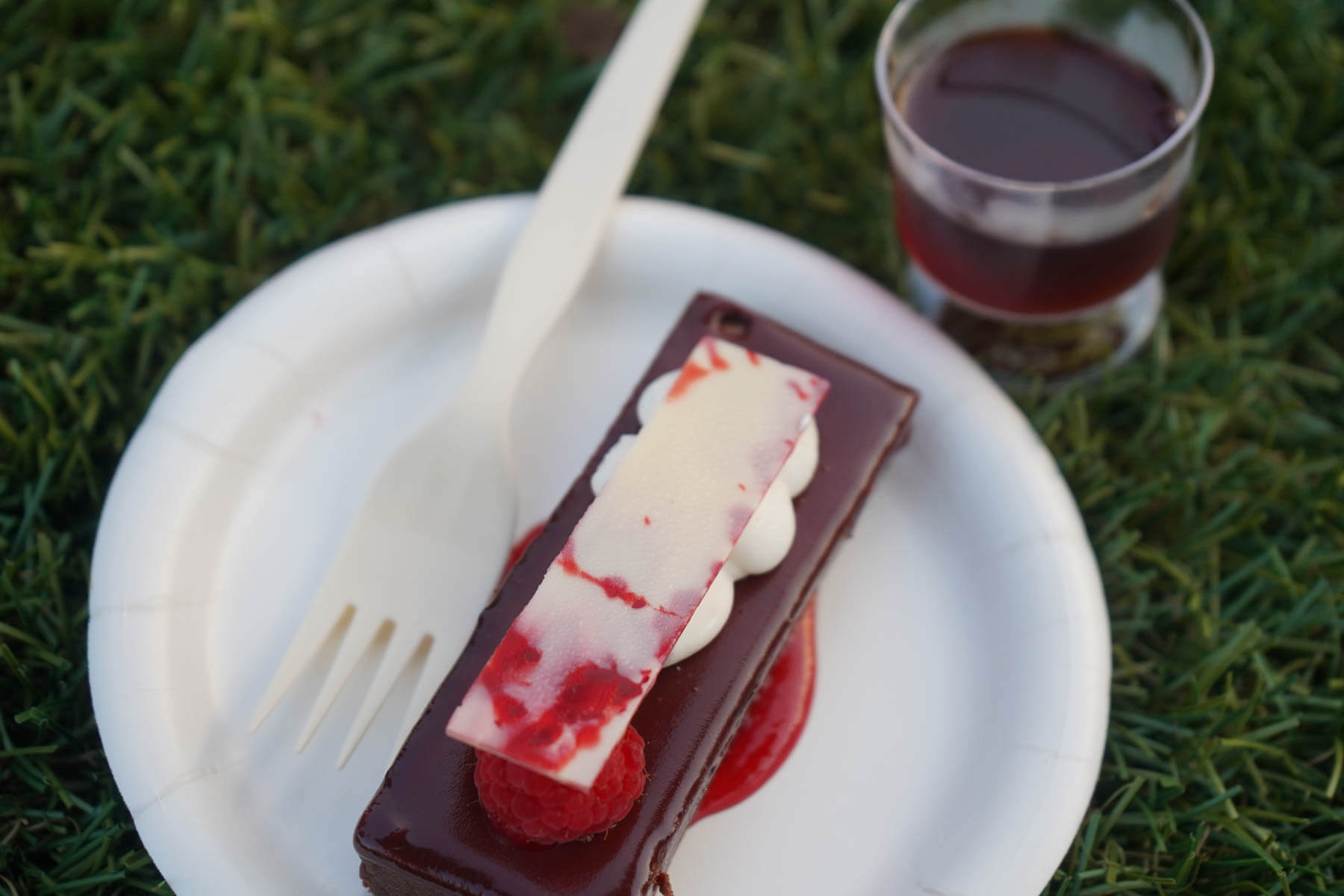 Sweet Dark Chocolate Raspberry Tart and a 10 Year Tawny at Epcot Food & Wine Festival 