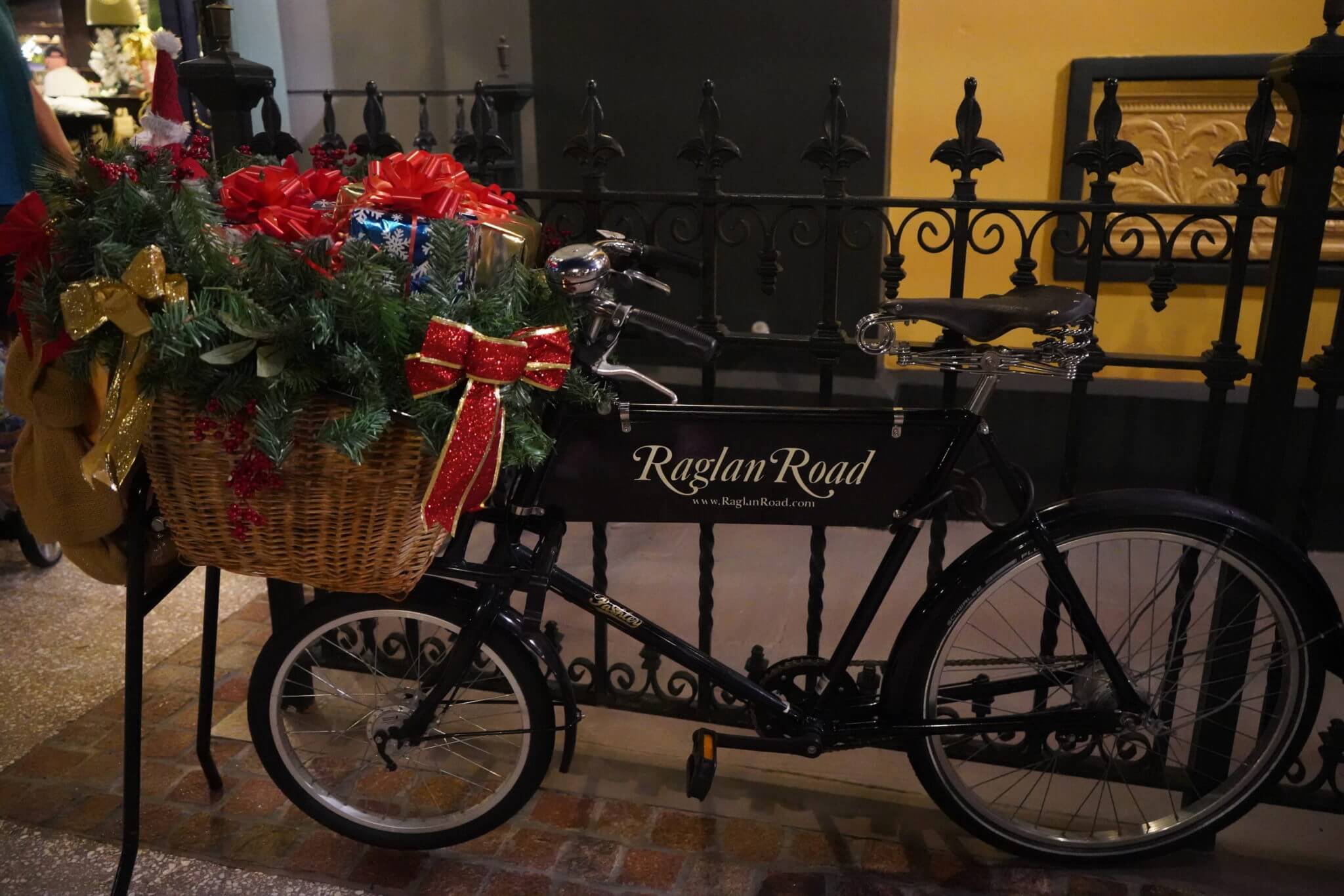Raglan Road Bike Holiday Decorations at Disney Springs