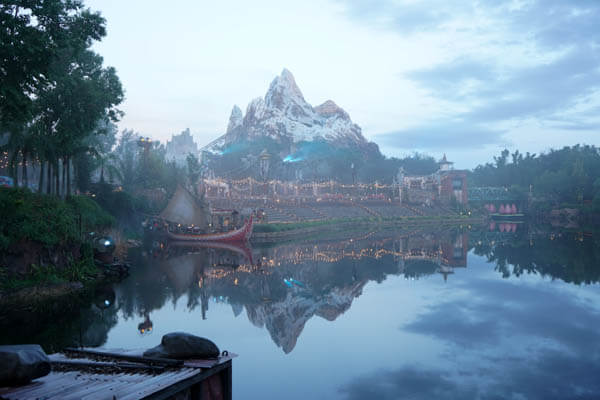 Mount Everest at Animal Kingdom in Disney World with fog clear photo