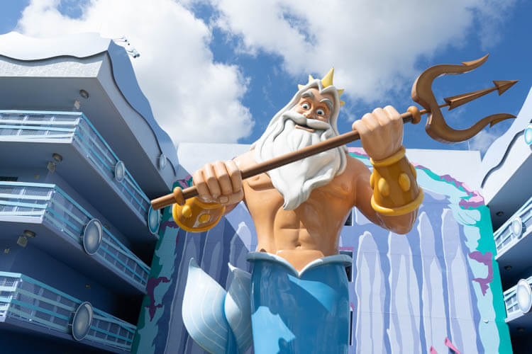 Disney World's Art of Animation Value Resort King Triton Little Mermaid Statue