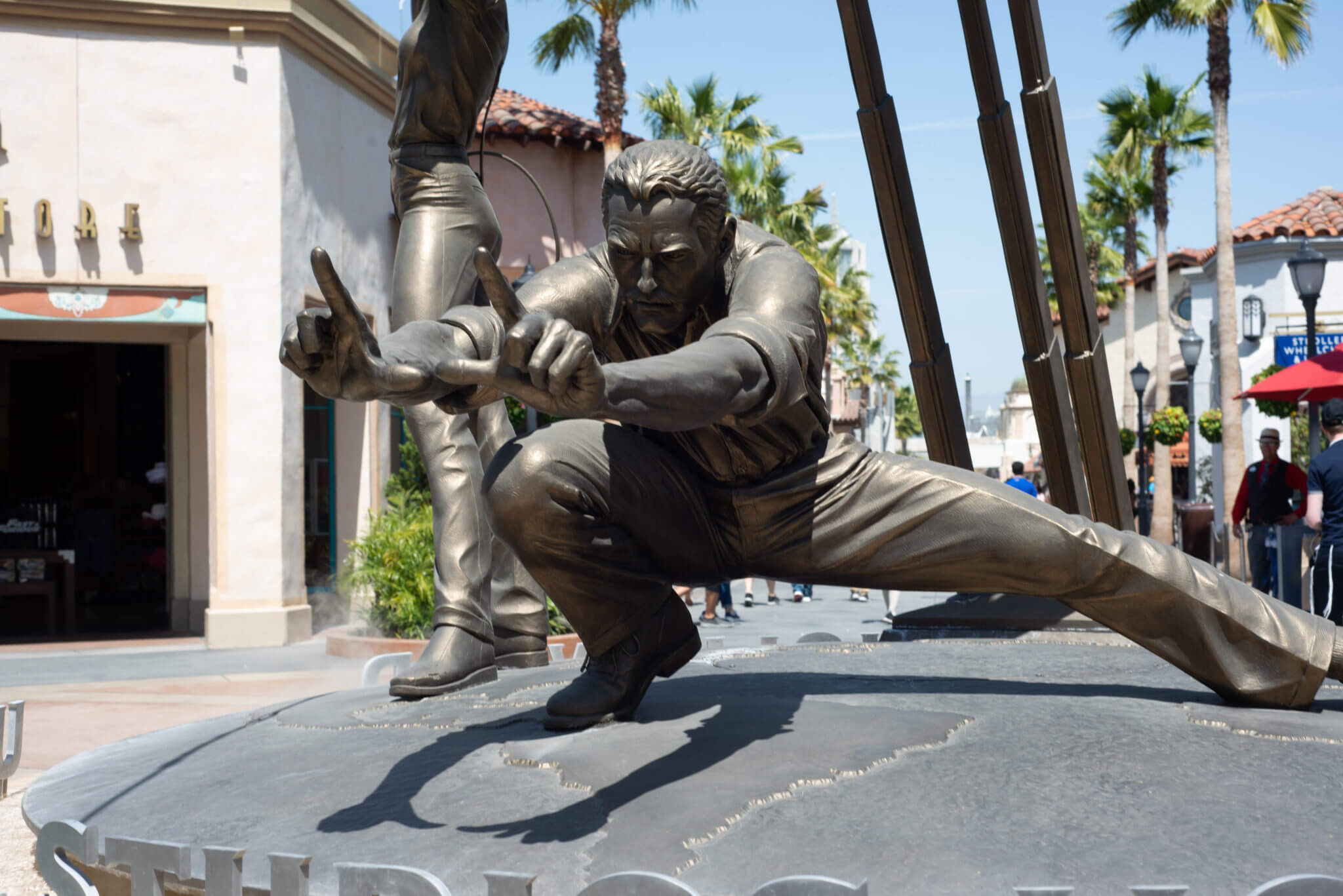 Director statue at front entrance of Universal Studios Hollywood