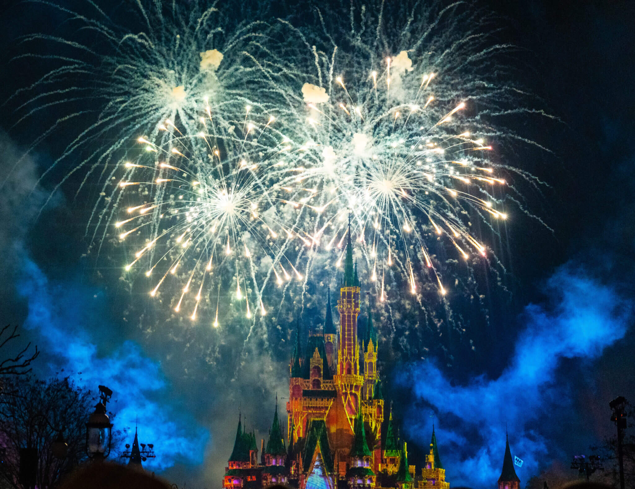 Happily Ever After Fireworks View from Main Street at Disney world in Magic Kingdom