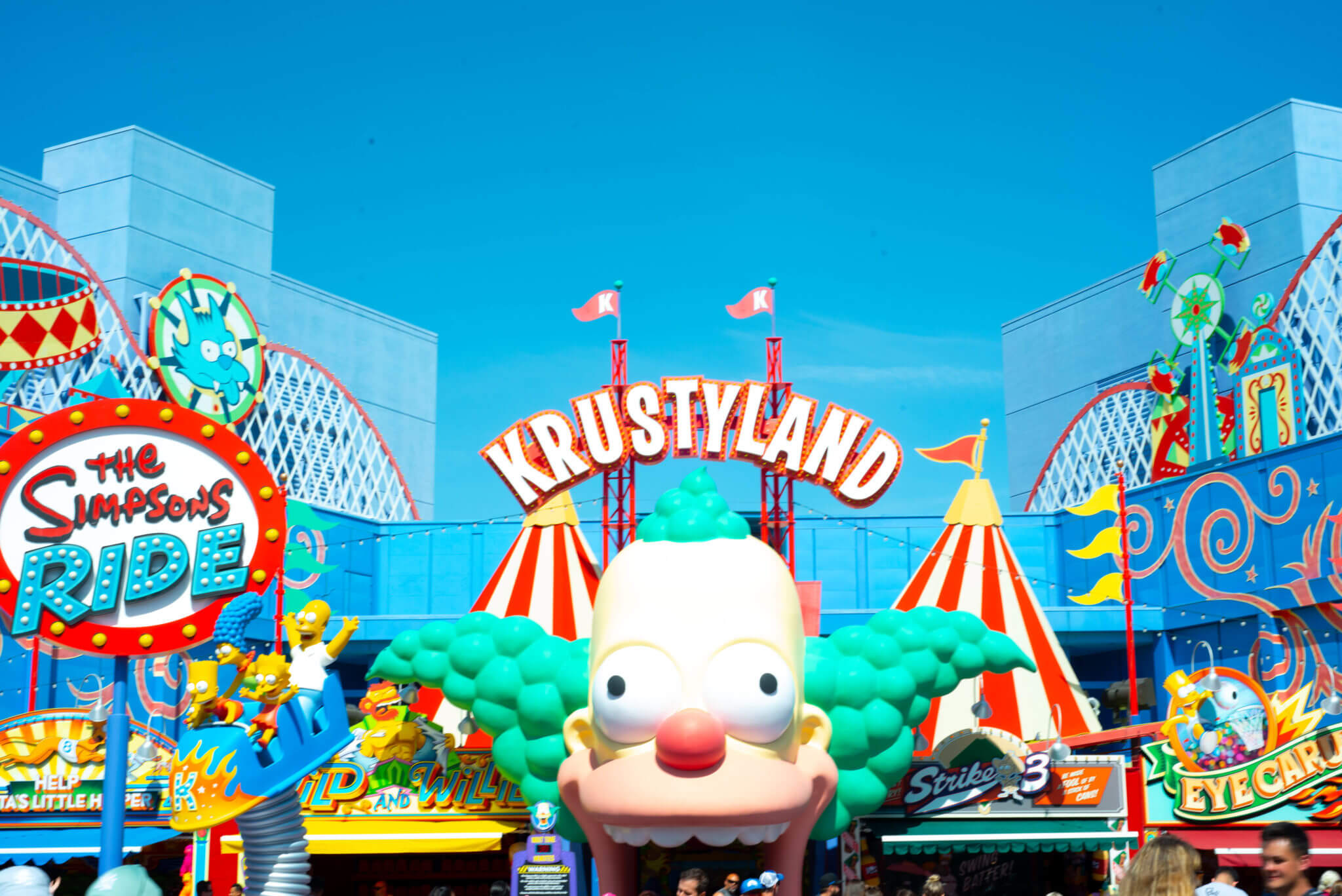 The Simpsons Ride in Krustyland at Universal Studios Hollywood