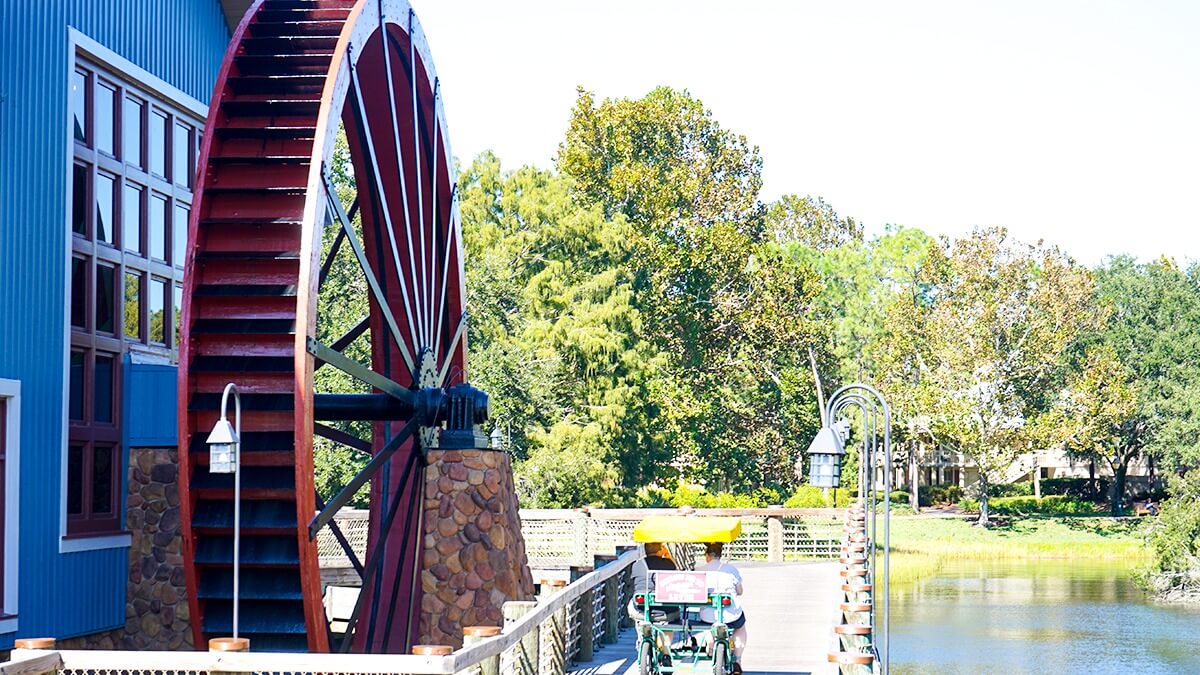 Disney Port Orleans water wheel