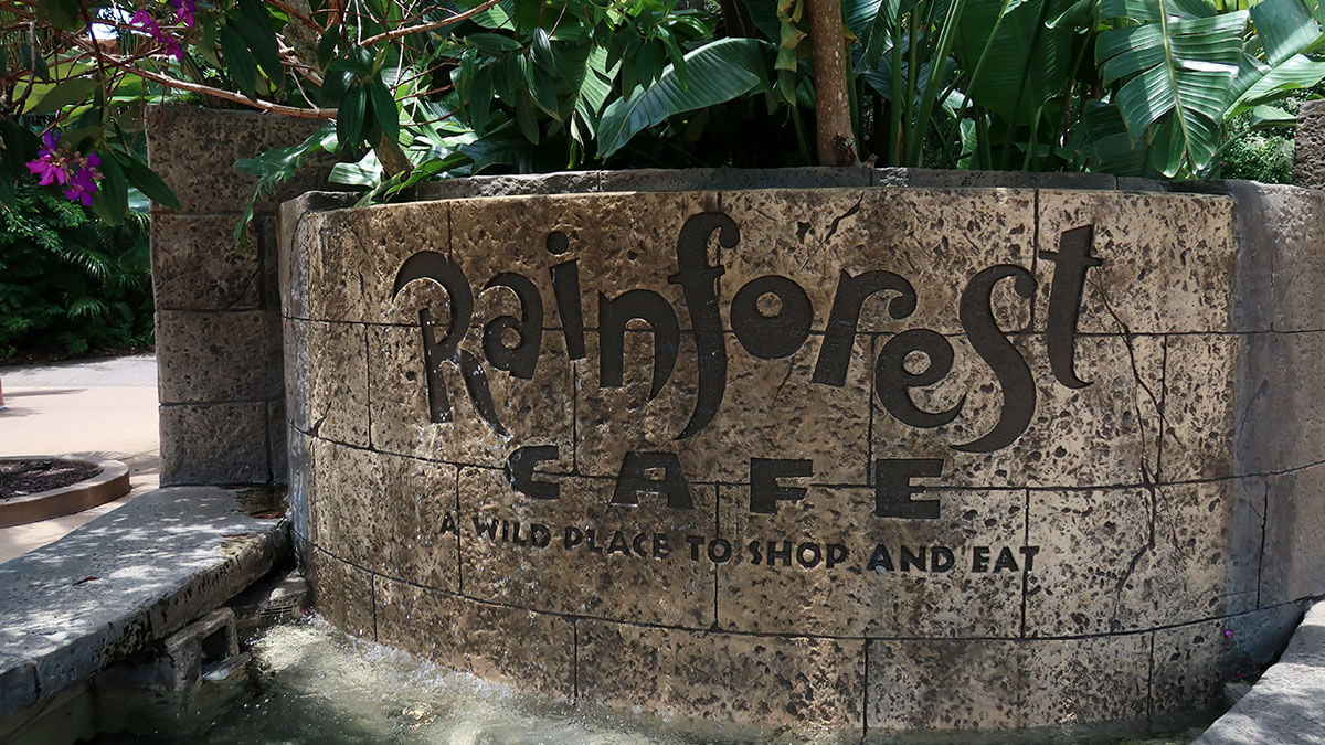 Rainforest Cafe entrance at Disney's Animal Kingdom